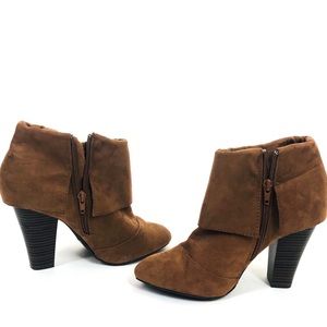 Cupid Brown Ankle Suede Boots
